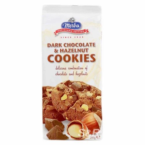 Merba Patisserie Cookies with Dark Chocolate & Hazelnuts 200gm