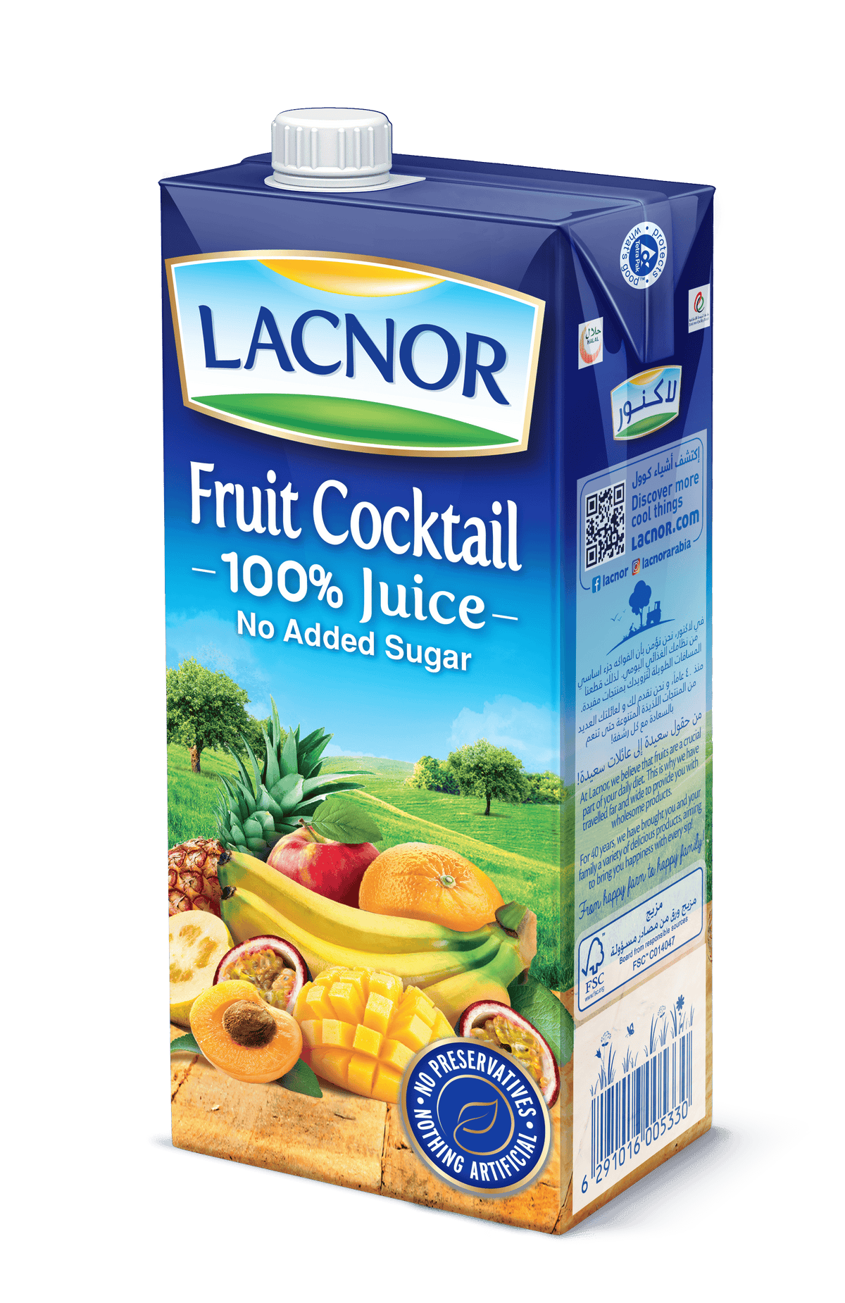 LACNOR FRUIT COCKTAIL JUICE 1LTR NFPC