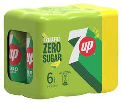 7Up Zero Suger Free 245Mlx6 Otr