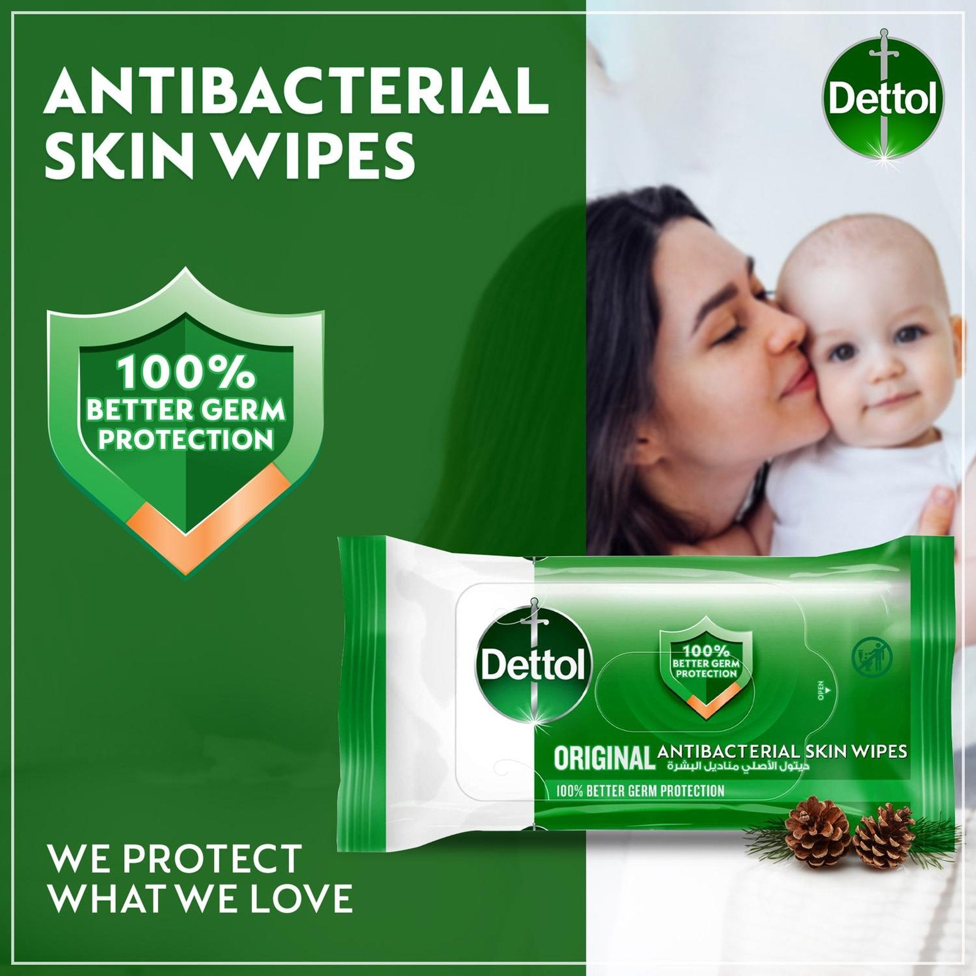 Dettol Original Antibacterial Skin Wipes 10 pcs