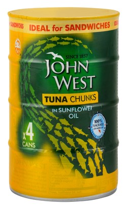 John West Tuna Chunks In Sunflower Oil 4X132gm