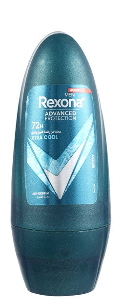 Rexona Advanced Protection 72H Xtra Cool Antiperspirant Roll-On Deodorant For Men - Alcohol Free 50ml