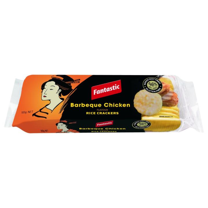 FANTASTIC BARBEQUE CHICKEN RICE CRACKERS 100GM
