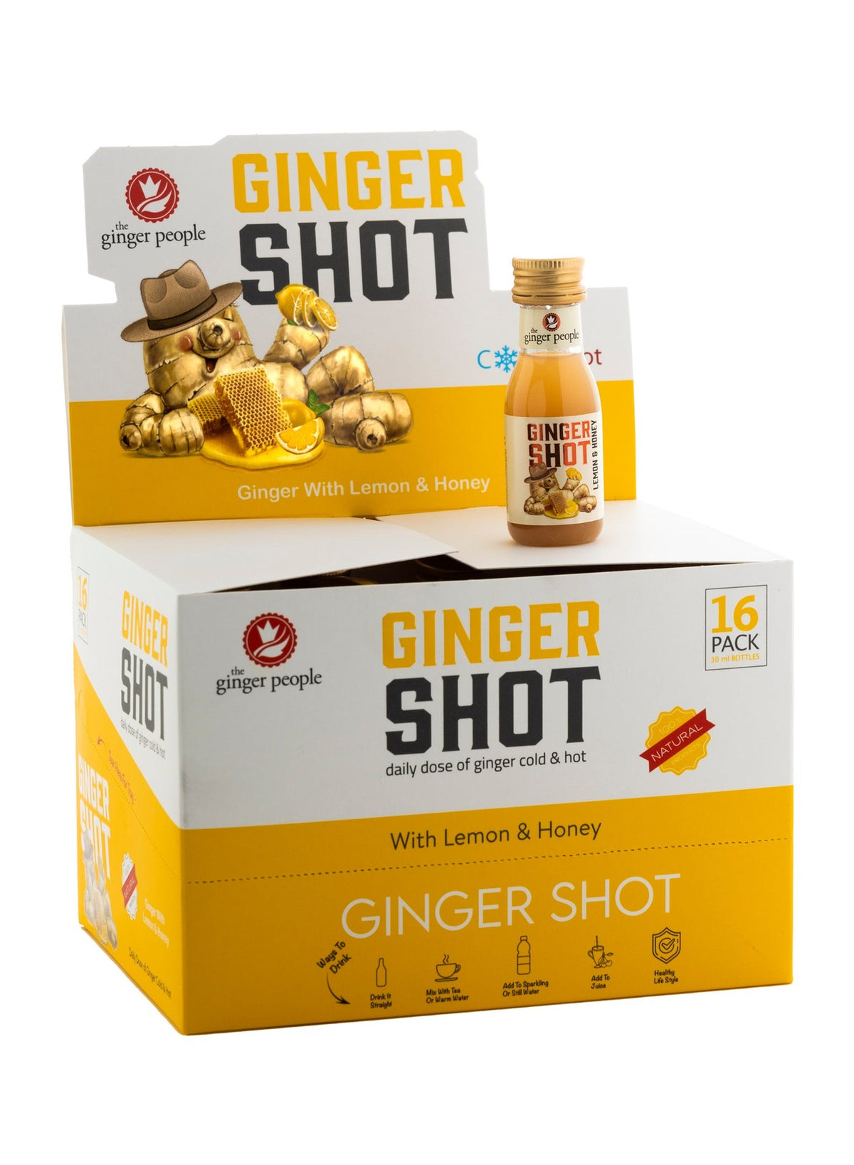 The Ginger People Ginger Shot with Lemon & Honey 30mlX16