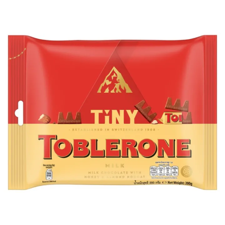 Toblerone Tiny Swiss Milk Chocolate Bars with Honey and Almond Nougat, 168g