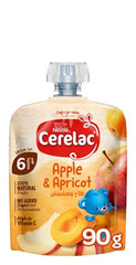 Cerelac Baby Puree With Apple & Apricot (6+ Months) - No Added Sucrose, No Added Preservatives 90gm