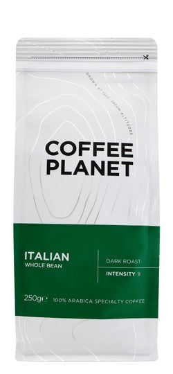 Coffe Planet Italian Dark Roast Beans 250gm