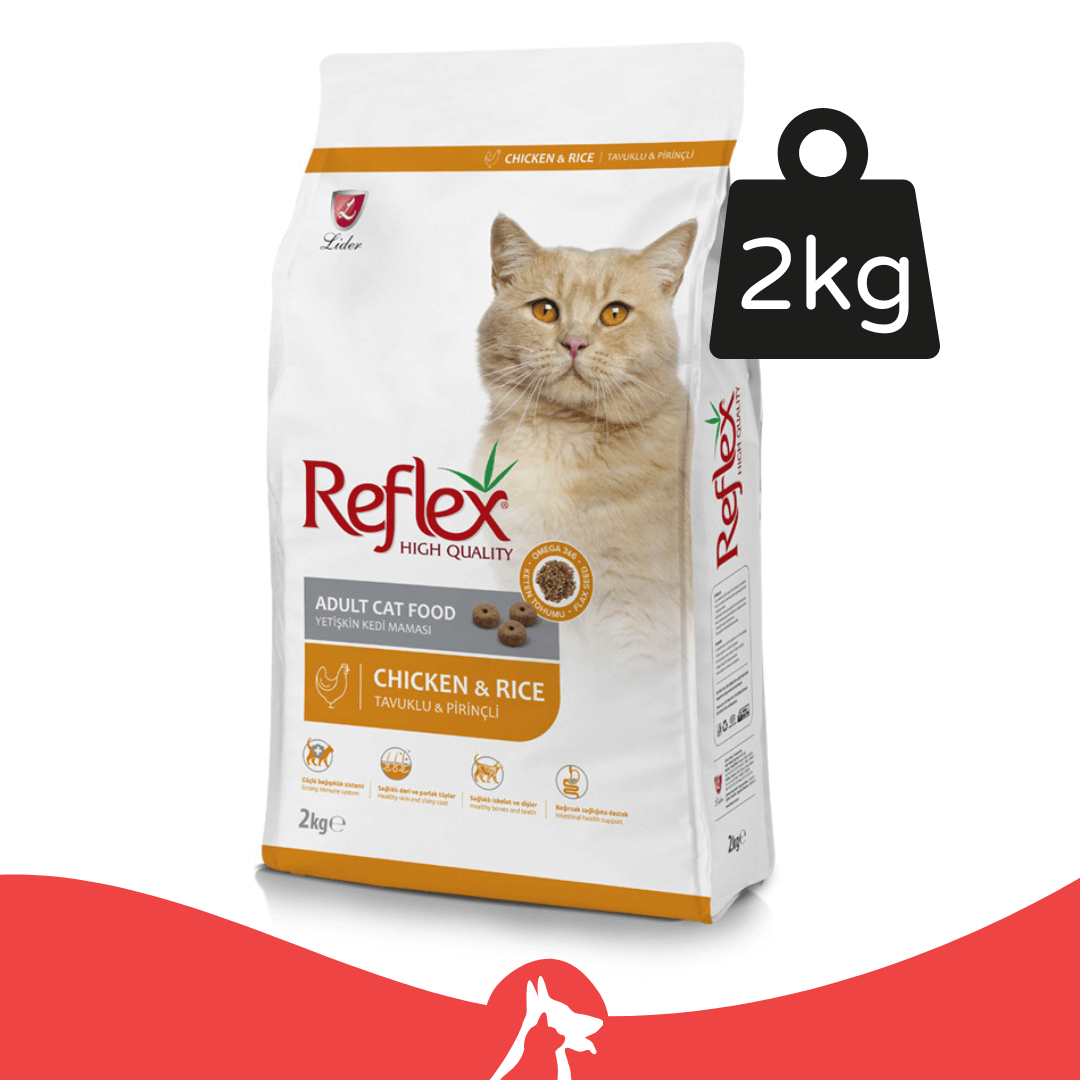 Reflex Dry Food With Chicken & Rice For Adult Cats 2kg