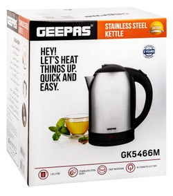 Geepas 1.8l 1500w Stainless Steel Electric Kettle - Gk5466M