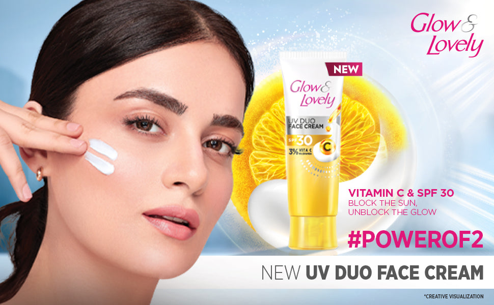 Glow & Lovely UV Duo Face Cream with 3% Vitamin C 100GM
