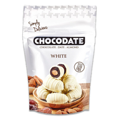 Chocodate White Chocolate Coated Dates With Almond Filling 90g