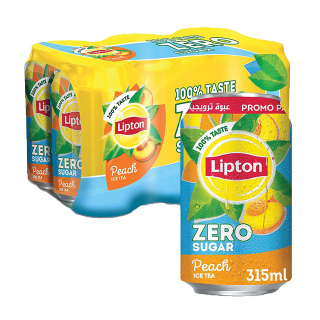 LIPTON PEACH ICE TEA ZERO SUGAR 315ML X6