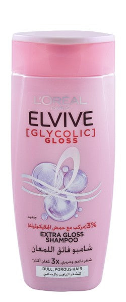 L'oreal Elvive Extra Gloss Shampoo With Glycolic Acid For Dull & Porous Hair - Animal Testing Free 200ml