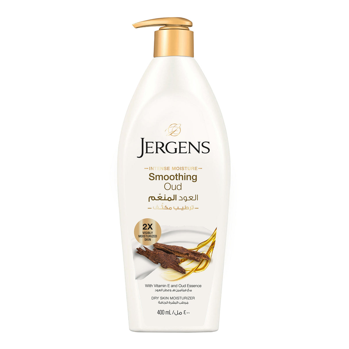 Jergens Smoothing & Hydrating Body Lotion Oud Scent for Dry Skin 400ML