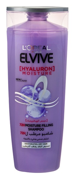 L'oreal Elvive 72H Moisture Filling Shampoo With Hyaluronic Acid For Dehydrated & Dry Hair
