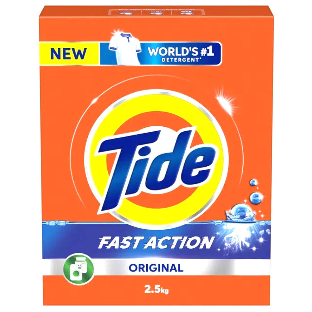 Tide Fast Action Automatic Original Laundry Detergent Powder Front & Top Load 1.5kg