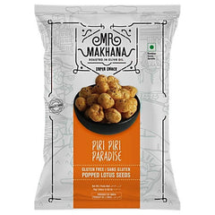 Mr.makhana Roasted Piri Piri Paradise Popped Lotus Seeds In Olive Oil 75g