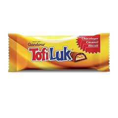Tofiluk Biscuit Chocolate Bar Filled With Crunchy Caramel 10gm