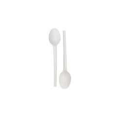 Saada International White Disposable Plastic Spoons 50Per Pack