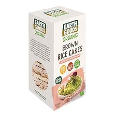 Earth Goods Organic Low Fat Wholegrain Brown Rice Cakes With Himalayan Salt - Gluten Free
