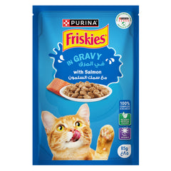 FRISKIES SALMON IN GRAVY 85G