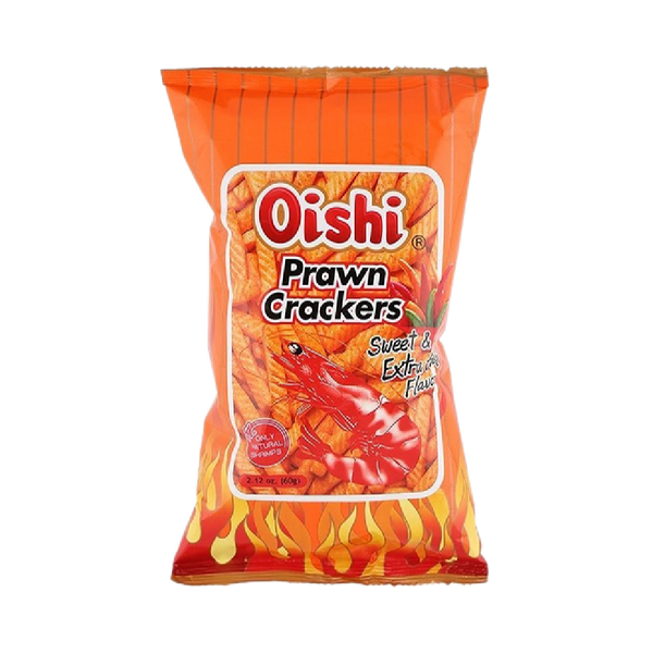 OISHI PRAWN CRACKERS SWT EXTRA HOT 60GM