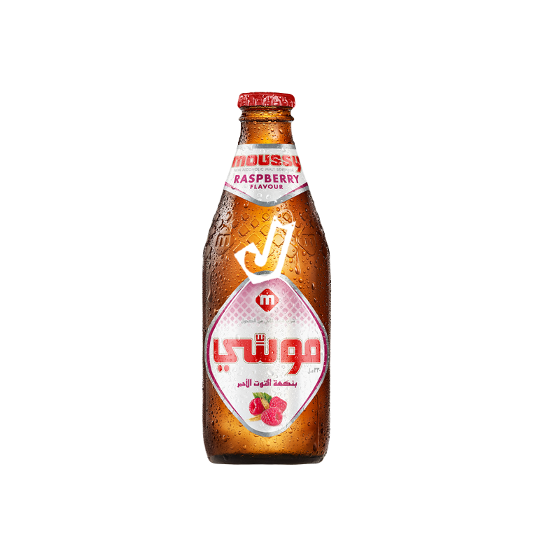 Moussy Non-Alcoholic Malt Beverage Raspberry Flavor 330ml