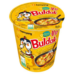 Samyang Buldak Cheese Hot Chicken Flavor Ramen Stir Fried Noodles Cup, 70g