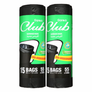 SANITA GARBAGE BAGS 15 55GALLONS X 2