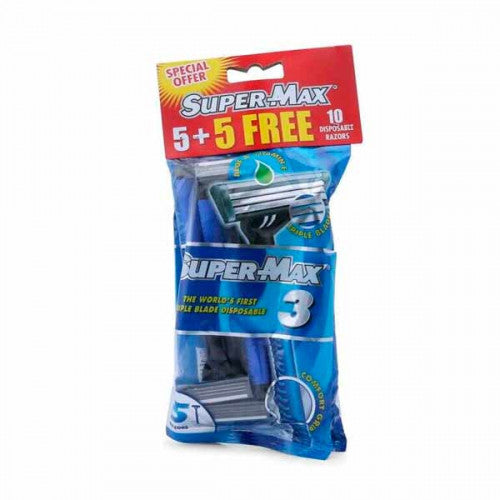 Super-max 3 blade women shaving stick 5+5 free