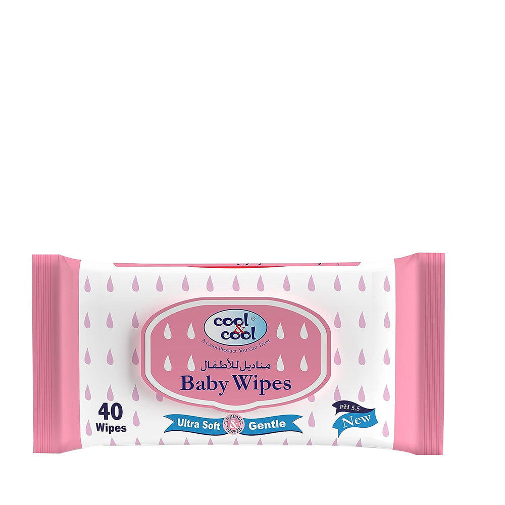 Cool & Cool Ultra Soft & Gentle Baby Wipes 40wipes