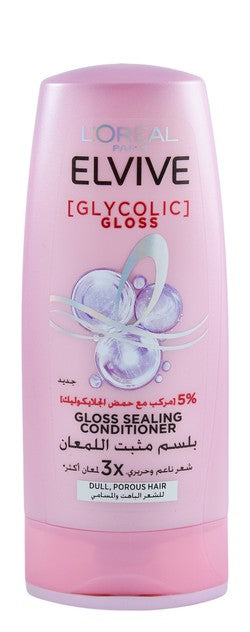L'oreal Elvive Gloss Sealing Conditioner With Glycolic Acid For Dull & Porous Hair - Animal Testing Free 200ml