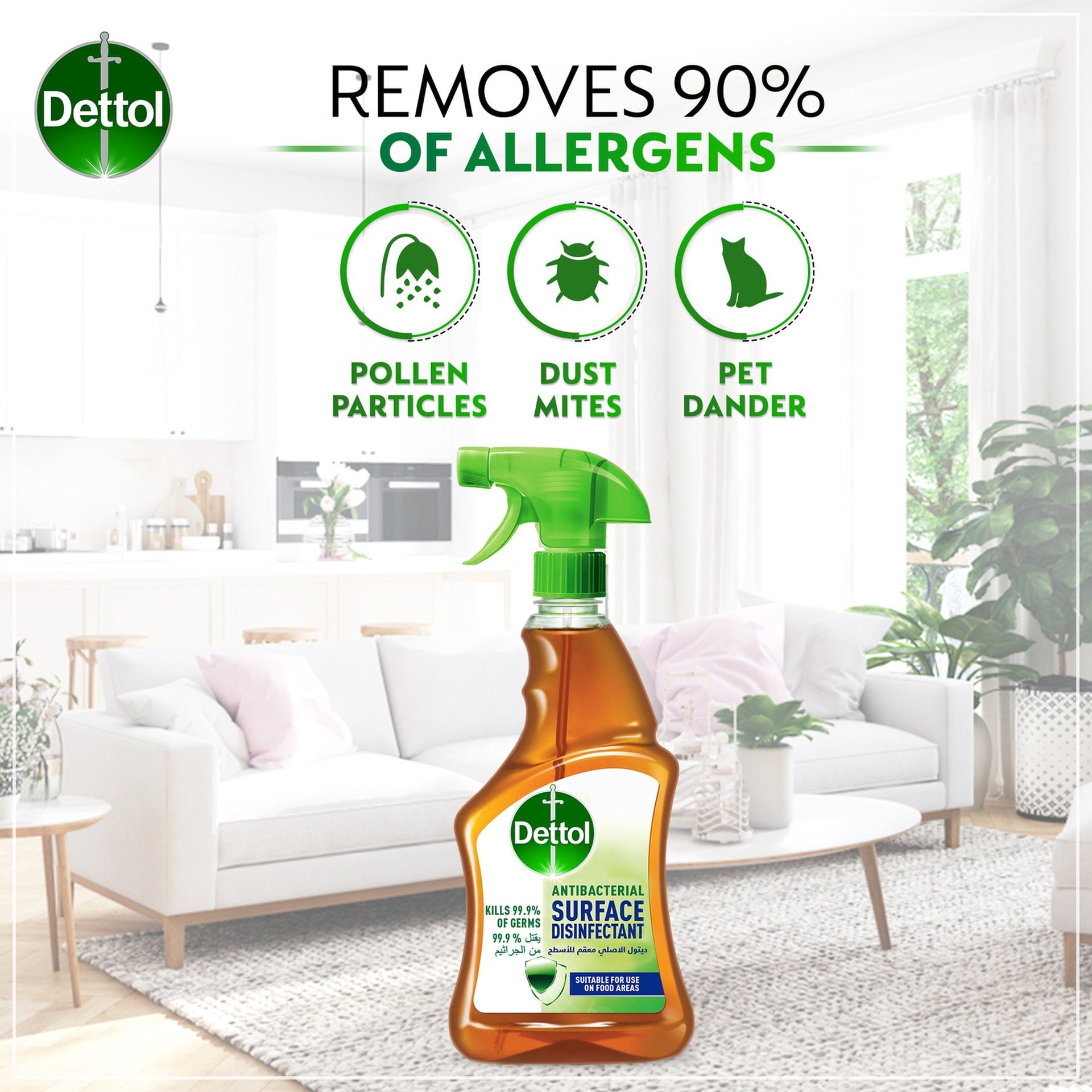 Dettol Original Anti-Bacterial Surface Disinfectant Liquid Trigger 500 ml