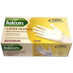 Falcon Medium Latex Examination Rubber Gloves