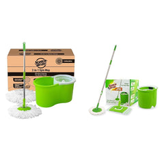 Scotch-Brite Green Bucket With Squeezer&mop With Stick Set