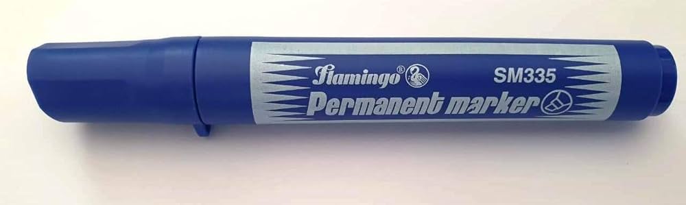 Flamingo Blue Ink Chisel Tip Permanent Marker 