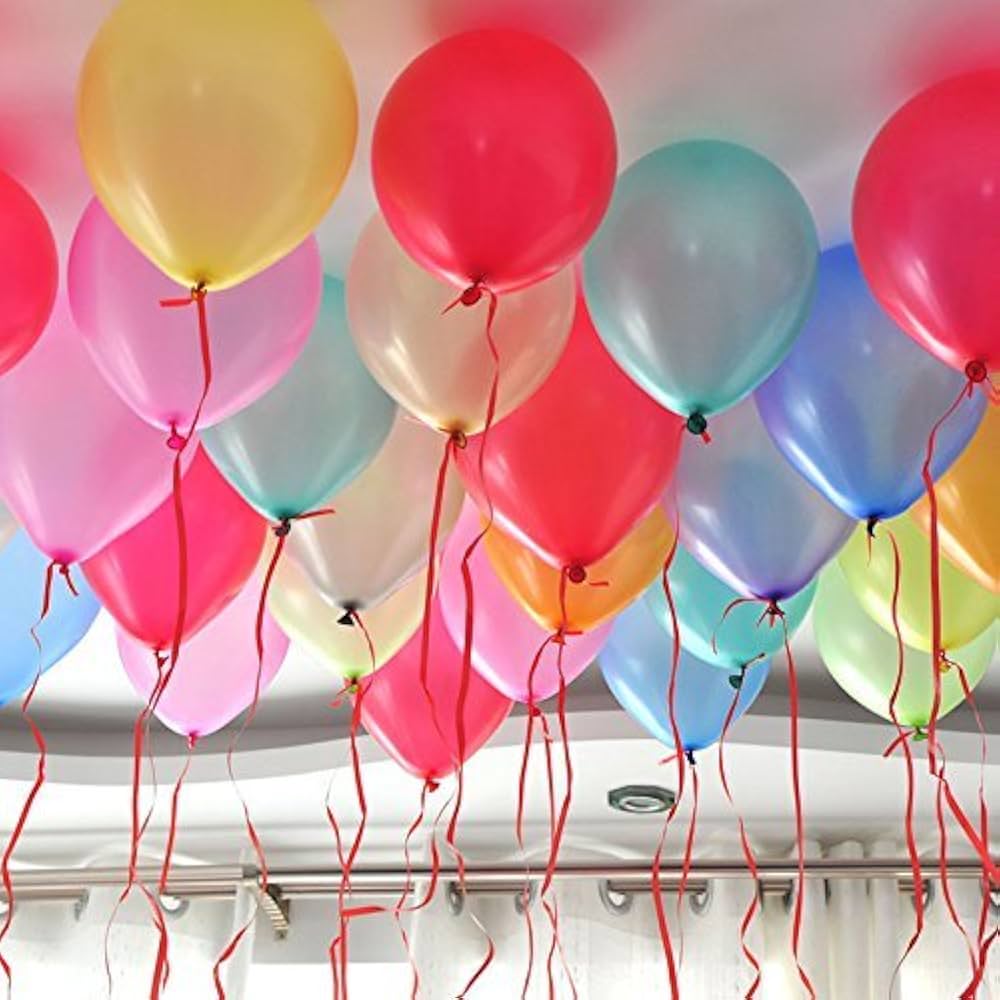 Zhan Yong Assorted Latex Helium Balloons 100Per Pack