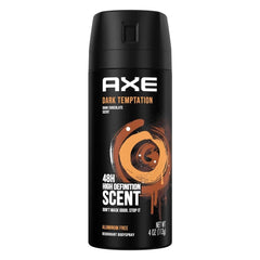 Axe Dark Temptation 48H Deodorant Body Spray Dark Chocolate Scent for Men 150ml