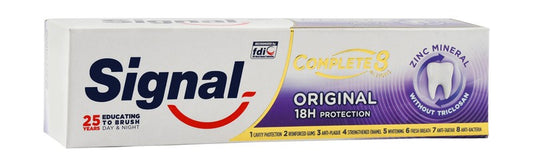 Signal Complete 8 Original Antibacterial Toothpaste With Zinc - Triclosan Free 75ml