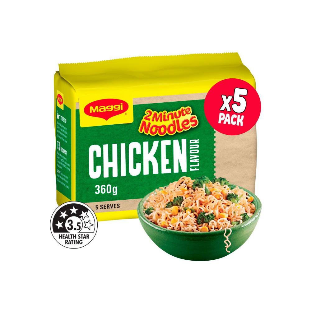 Maggi 2 Minute Instant Noodles Chicken Flavor x5