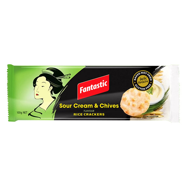 Fantastic Sour Cream&chives Rice Cracker 100gm
