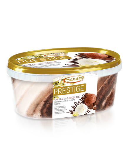 Sandra Adagio Chocolate & Vanilla Ice Cream With Chocolate Toppings - Palm Oil Free