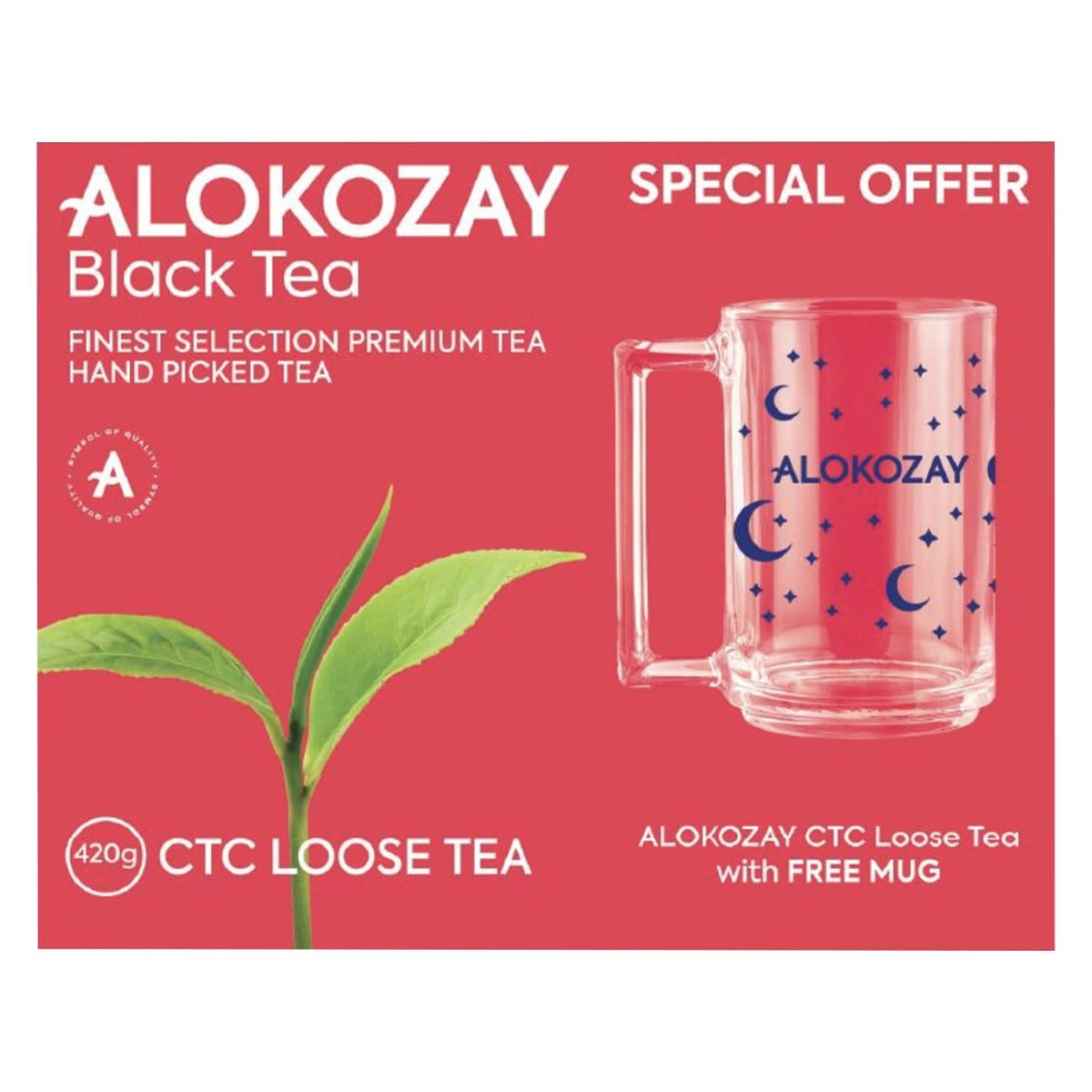 Alokozay Ctc Black Loose Tea (420g) With Free Mug (Special Offer)