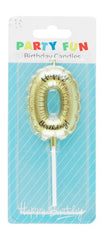 Party Fun Golden Birthday Candle No.0