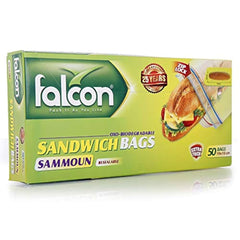 Falcon Sandwich Bags Sammoun Resealable (19x10cm) 50S
