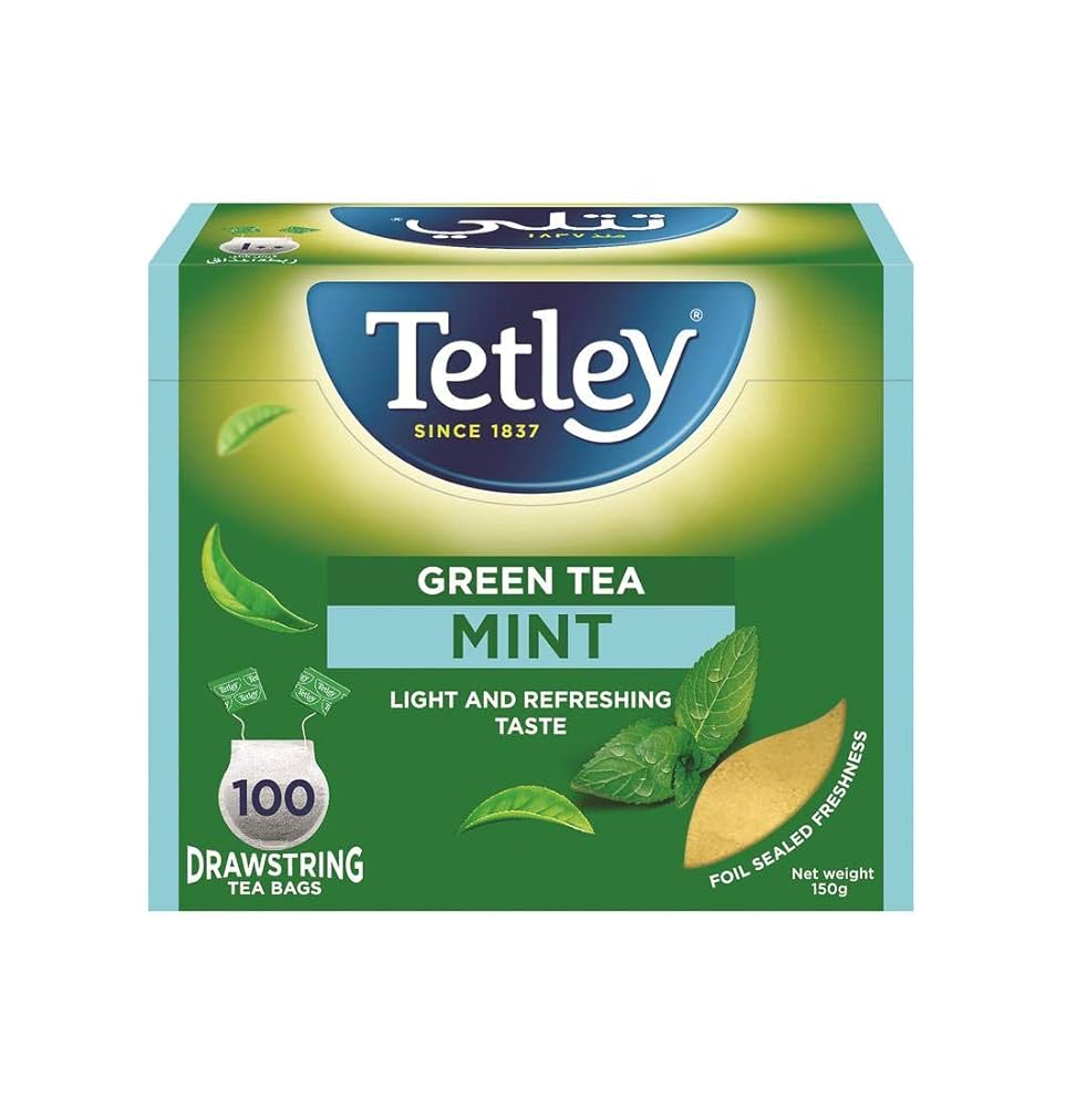 TETLEY TEA GREEN TEA MINT 150G