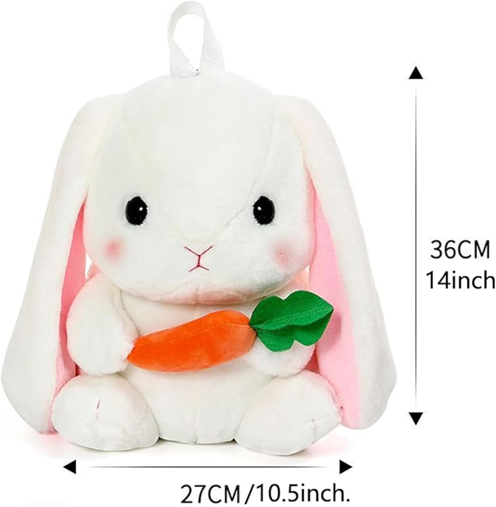 CUTE PET RABBIT WHITE BACKPACK
