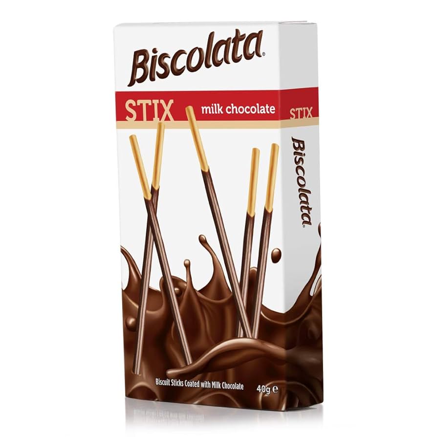 Biscolata Biscuit Sticks Coated with Milk Chocolate 40gm