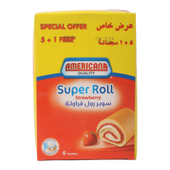AMC CAKE SUPER ROLL STRWBRRY 60GM 5+1