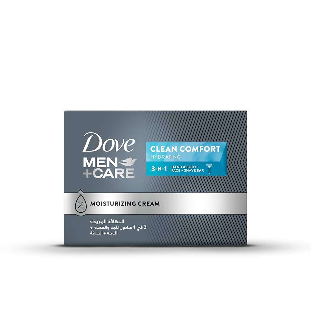 Dove Men+Care Clean Comfort 3in1 Hydrating & Moisturizing Soap Shave Bar 100GM